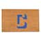 Blue Shadow Monogram Natural Coir Doormat